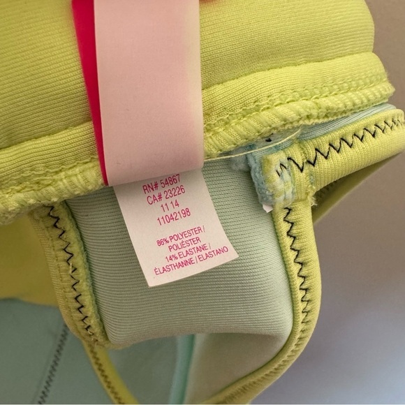 Victoria’s Secret Blue & Yellow Zipper Back Bikini Top - Picture 5 of 7